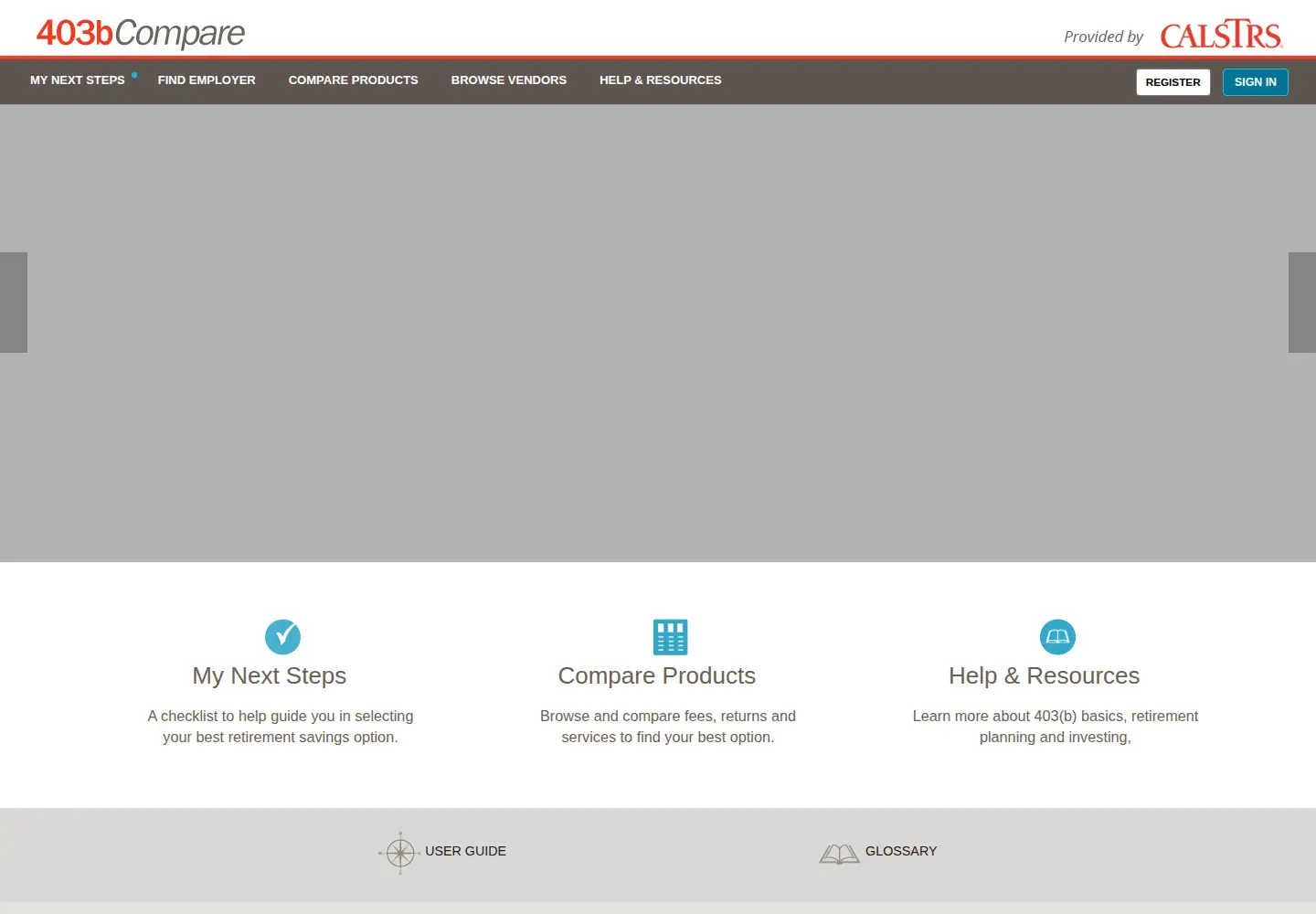 Captured homepage of 403bcompare.com in the current scan