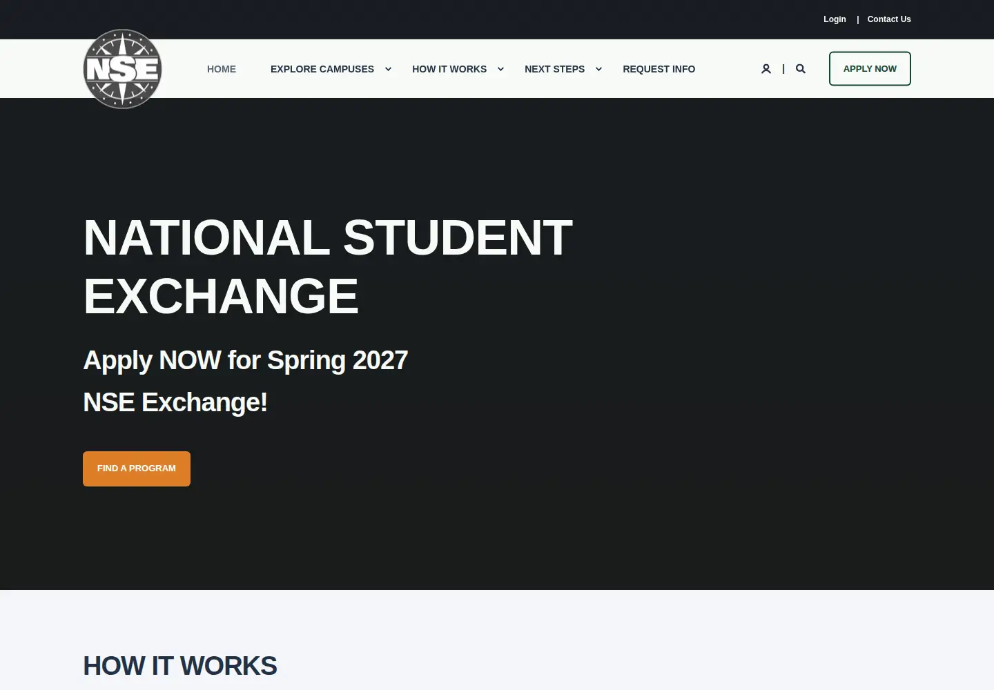 Captured homepage of nse.org in the current scan