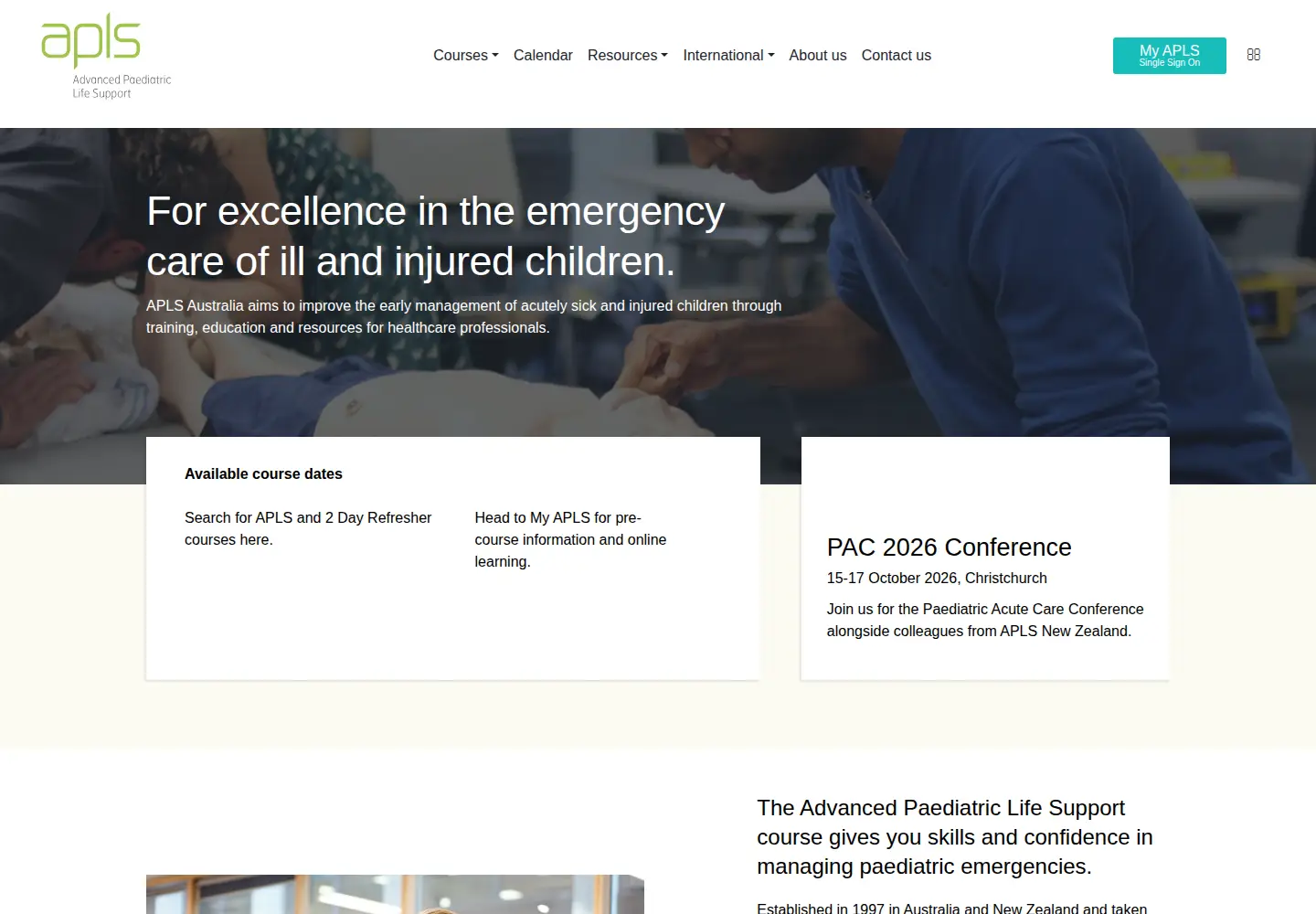 Screenshot of apls.org.au