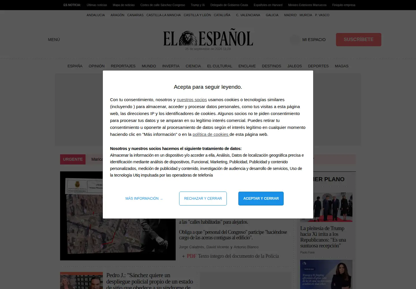 Screenshot of elespanol.com