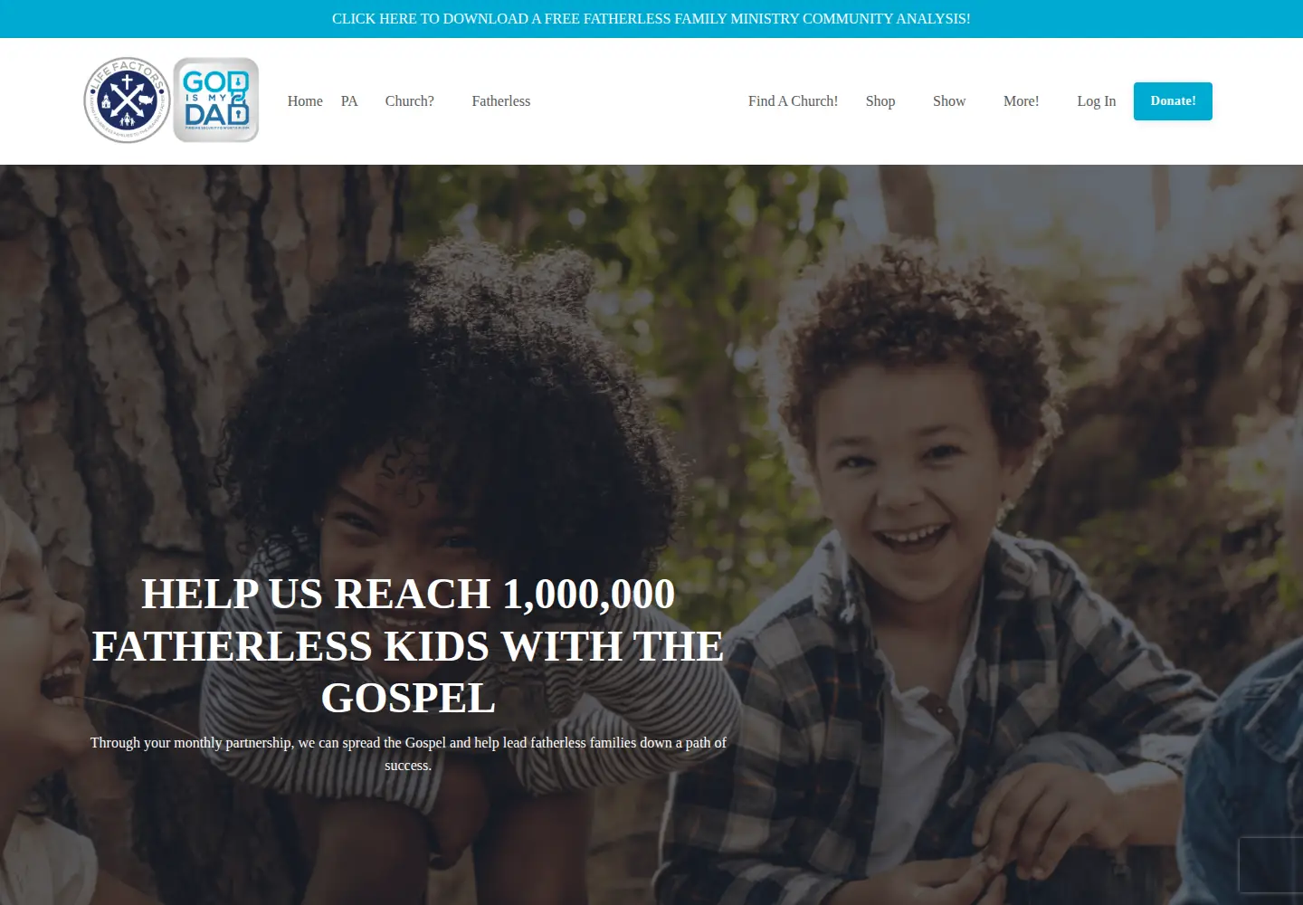 Screenshot of godismydad.com