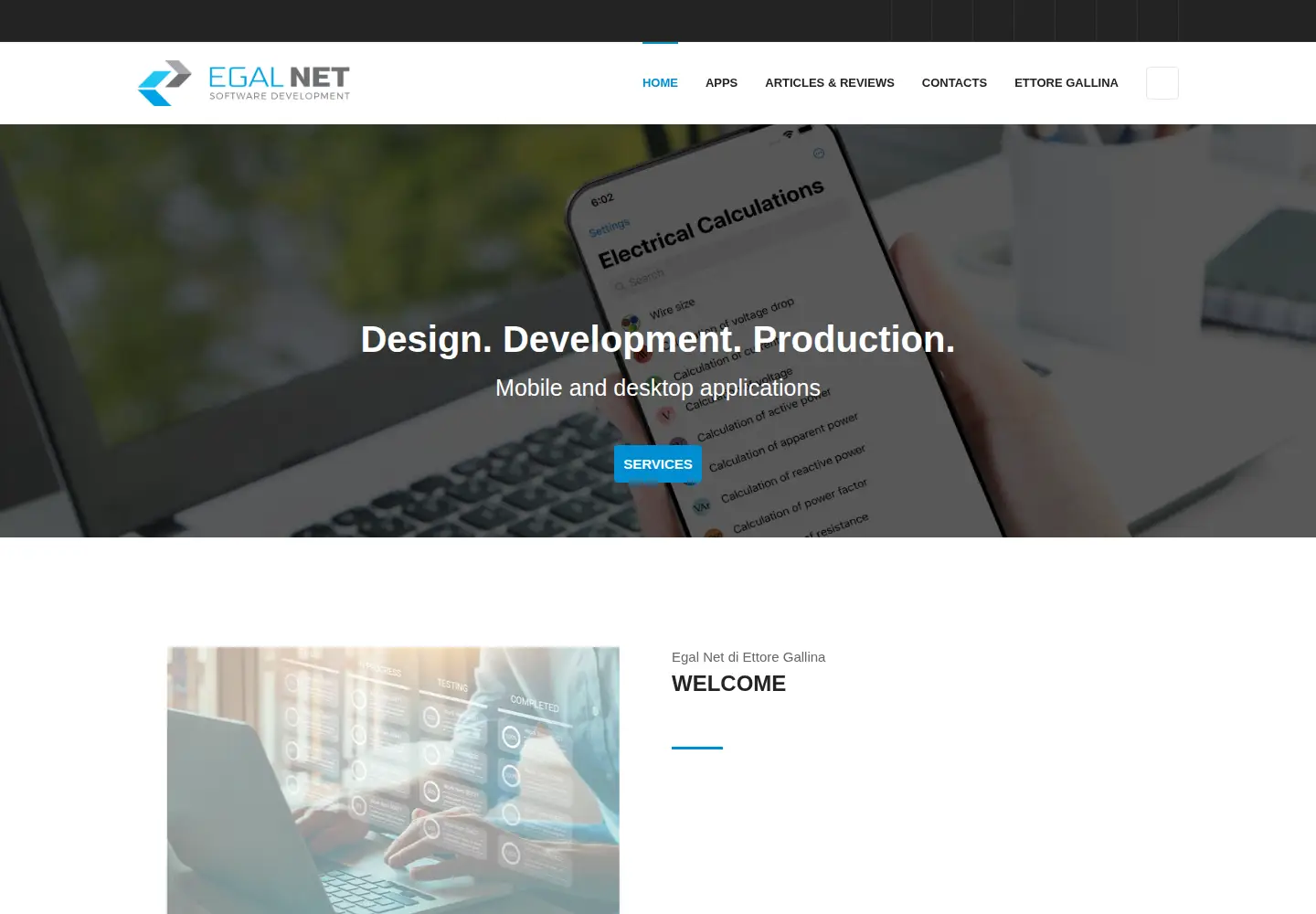 Captured homepage of egalnetsoftwares.com in the current scan