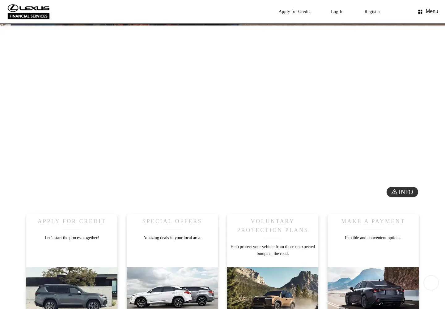 Screenshot of lexusfinancial.com