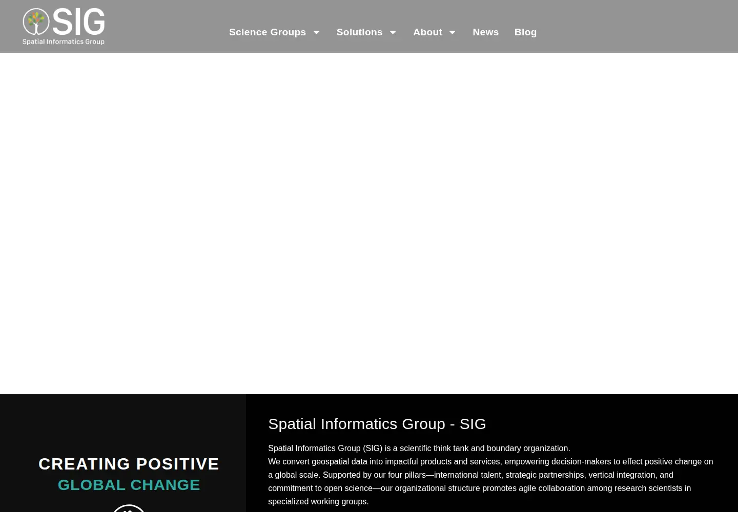 Captured homepage of sig-gis.com in the current scan