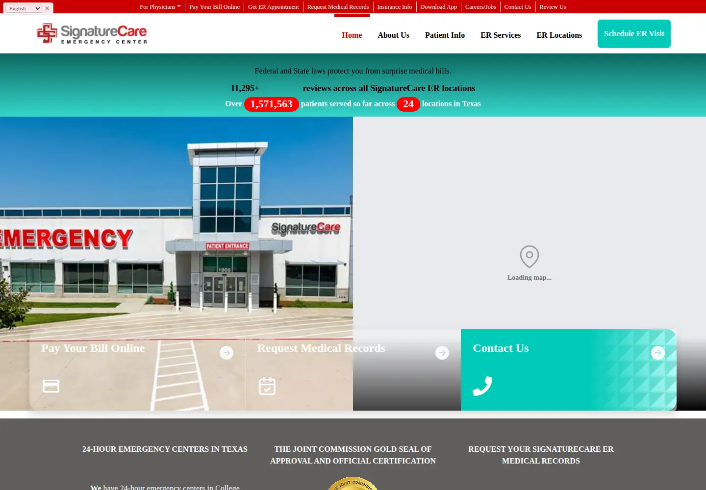 Captured homepage of ercare24.com in the current scan