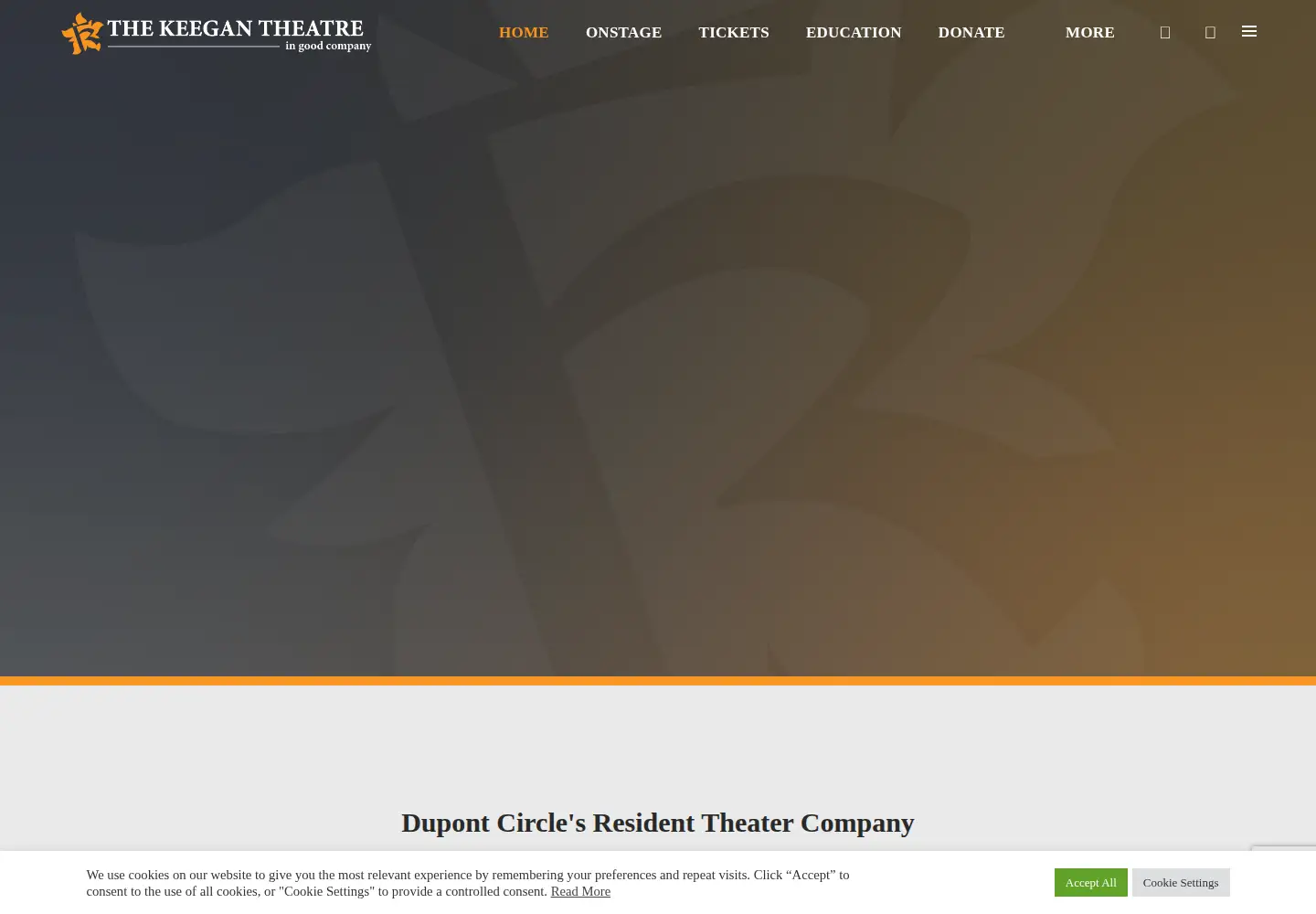 Screenshot of keegantheatre.com
