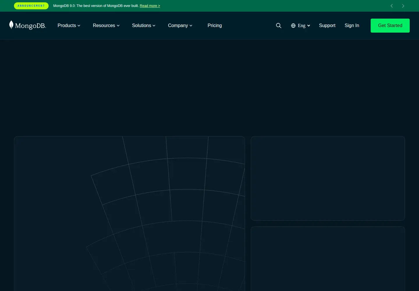 Screenshot of mongodb.org