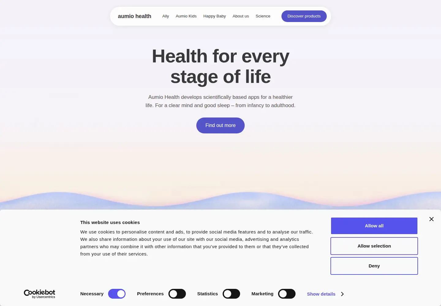 Screenshot of aumio.com