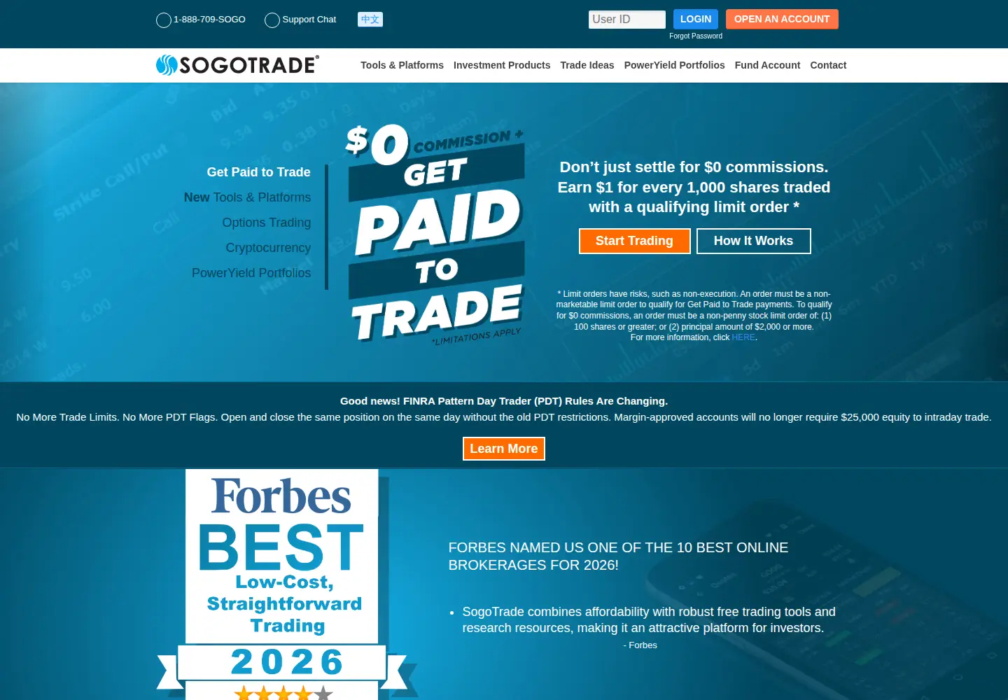 Screenshot of sogotrade.com