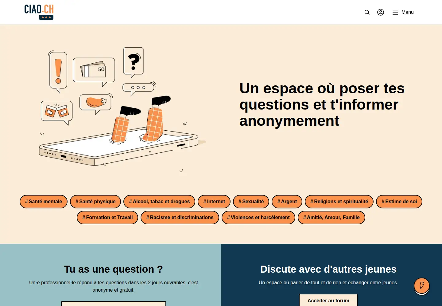Screenshot of ciao.ch