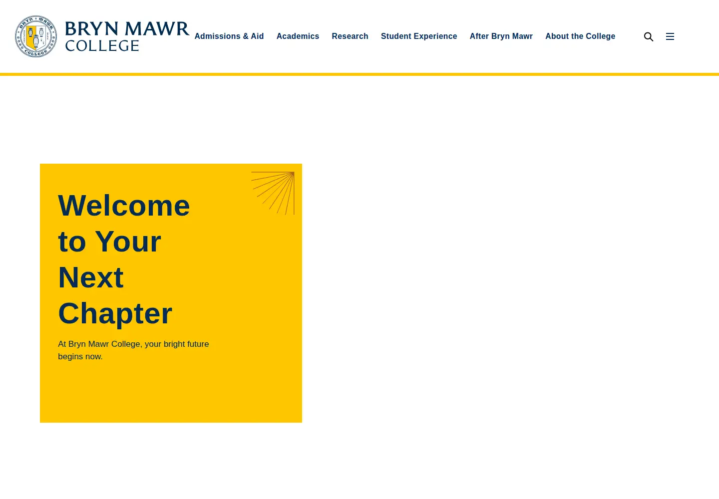 Screenshot of brynmawr.edu