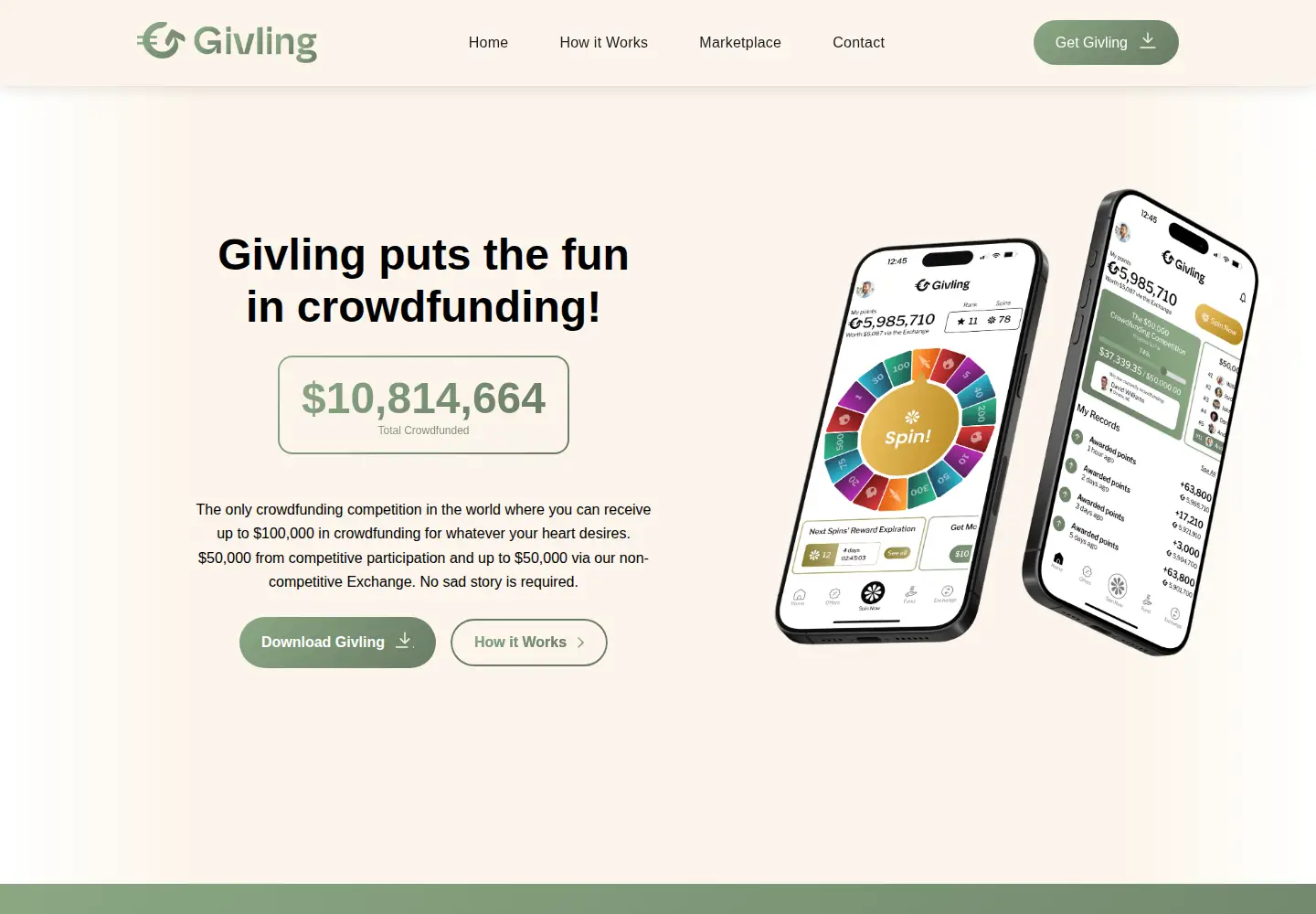 Screenshot of givling.com