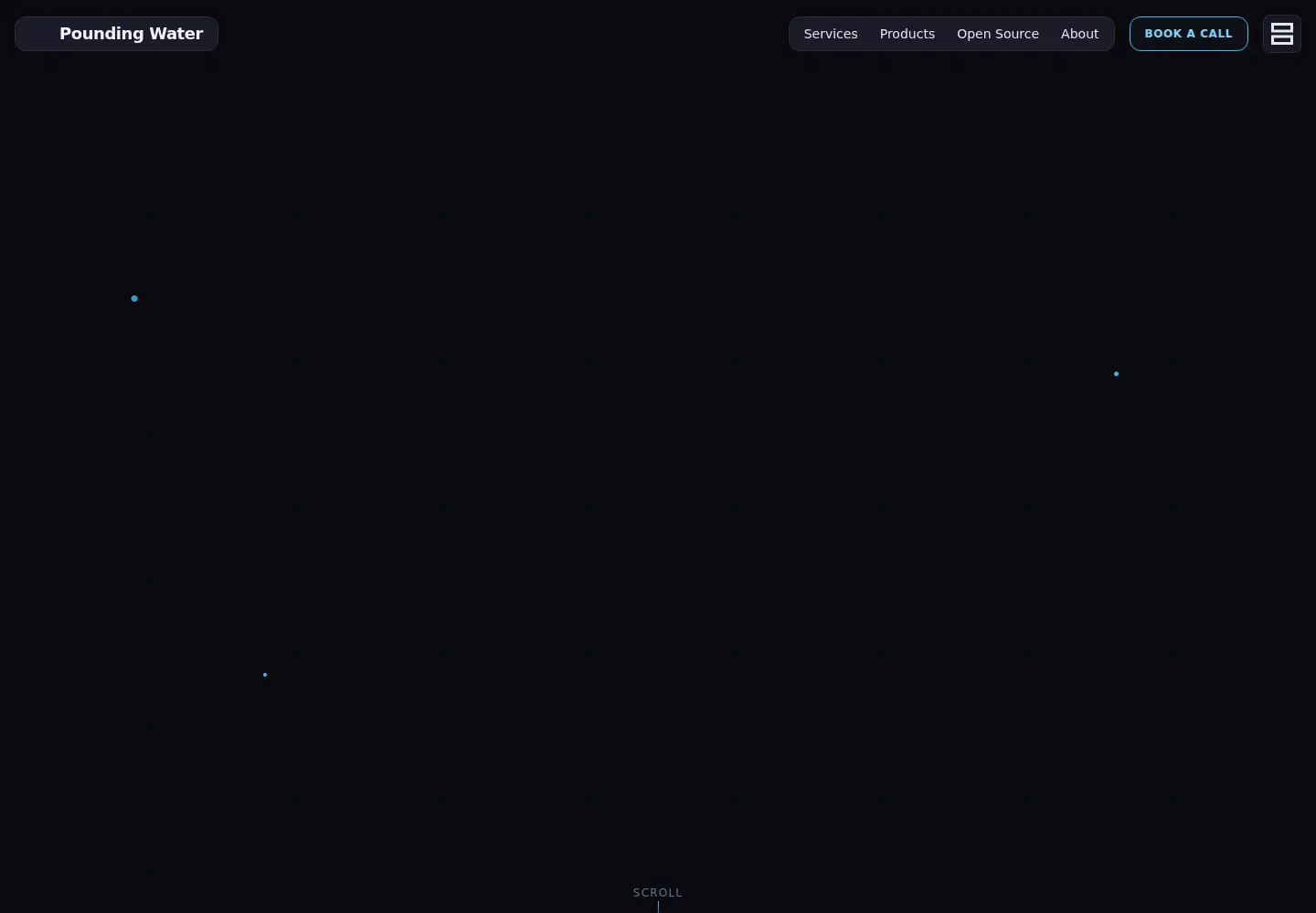 Screenshot of poundingwater.com