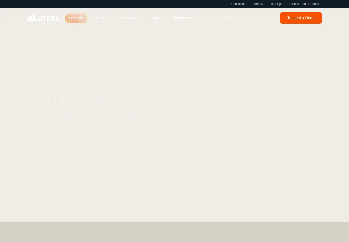 Captured homepage of litera.com in the current scan