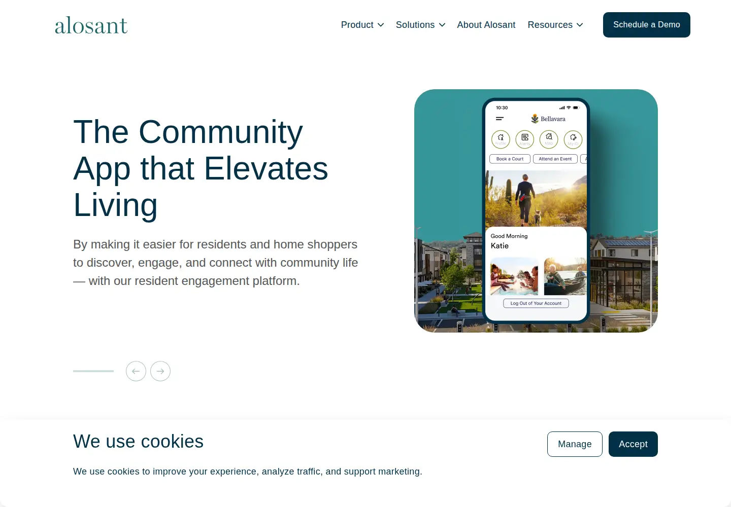 Captured homepage of alosant.com in the current scan