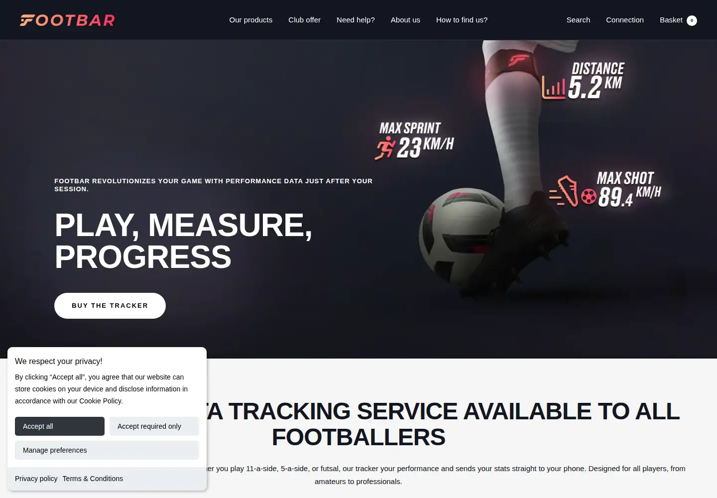 Screenshot of footbar.com