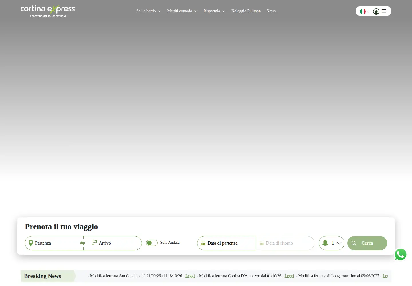 Screenshot of cortinaexpress.it