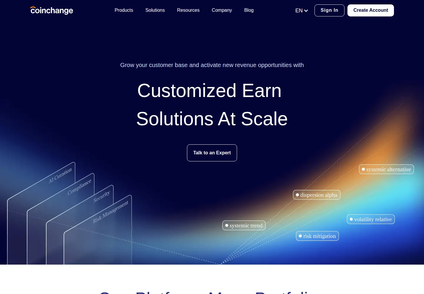 Captured homepage of coinchange.io in the current scan