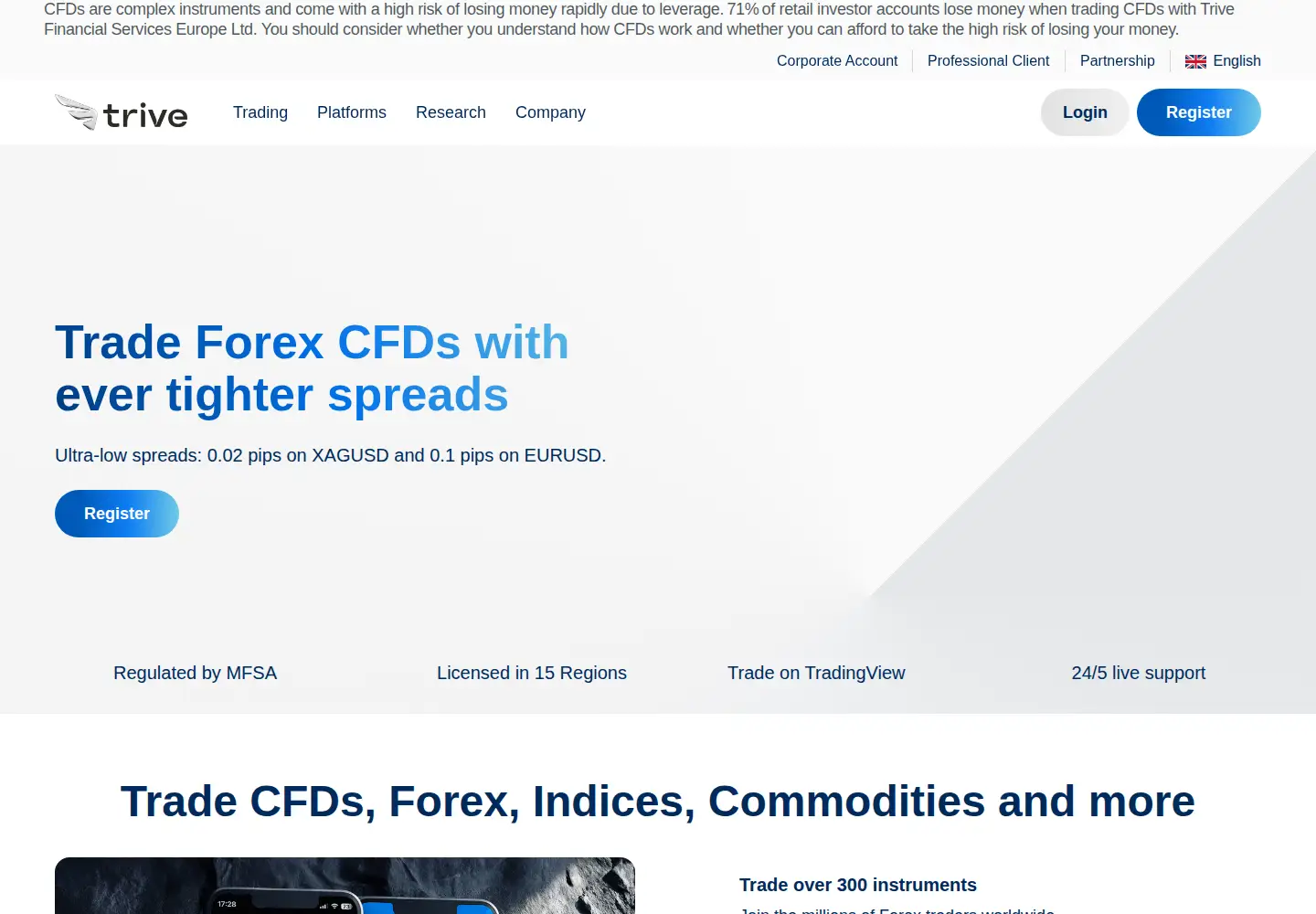 Screenshot of trive.com