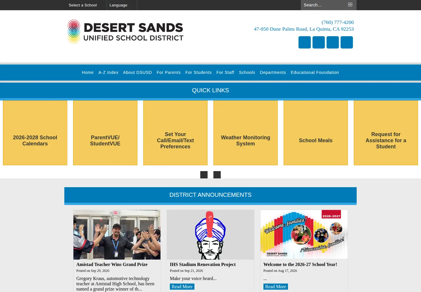 Screenshot of dsusd.us