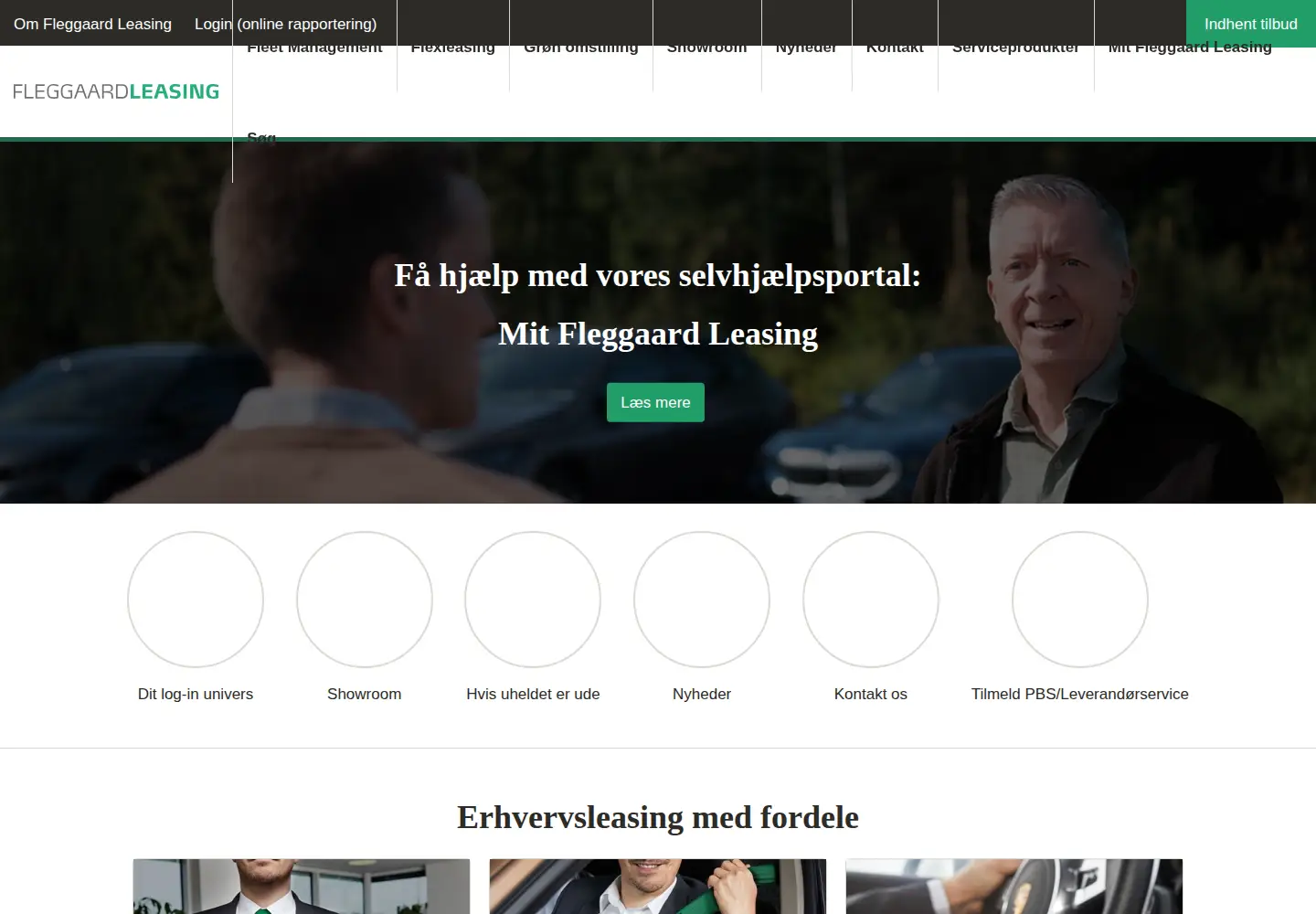 Screenshot of fleggaard-leasing.dk