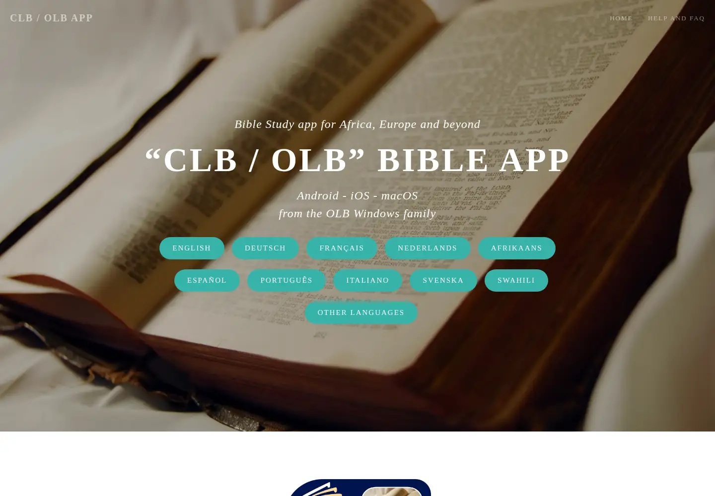 Screenshot of onlinebible.com