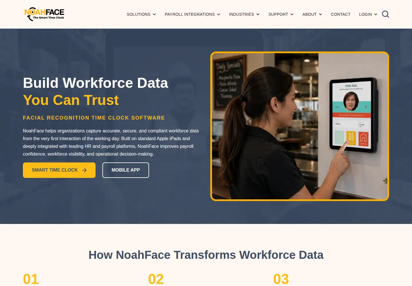 Screenshot of noahface.com