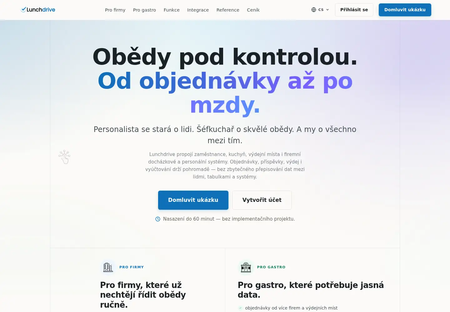 Screenshot of lunchdrive.cz