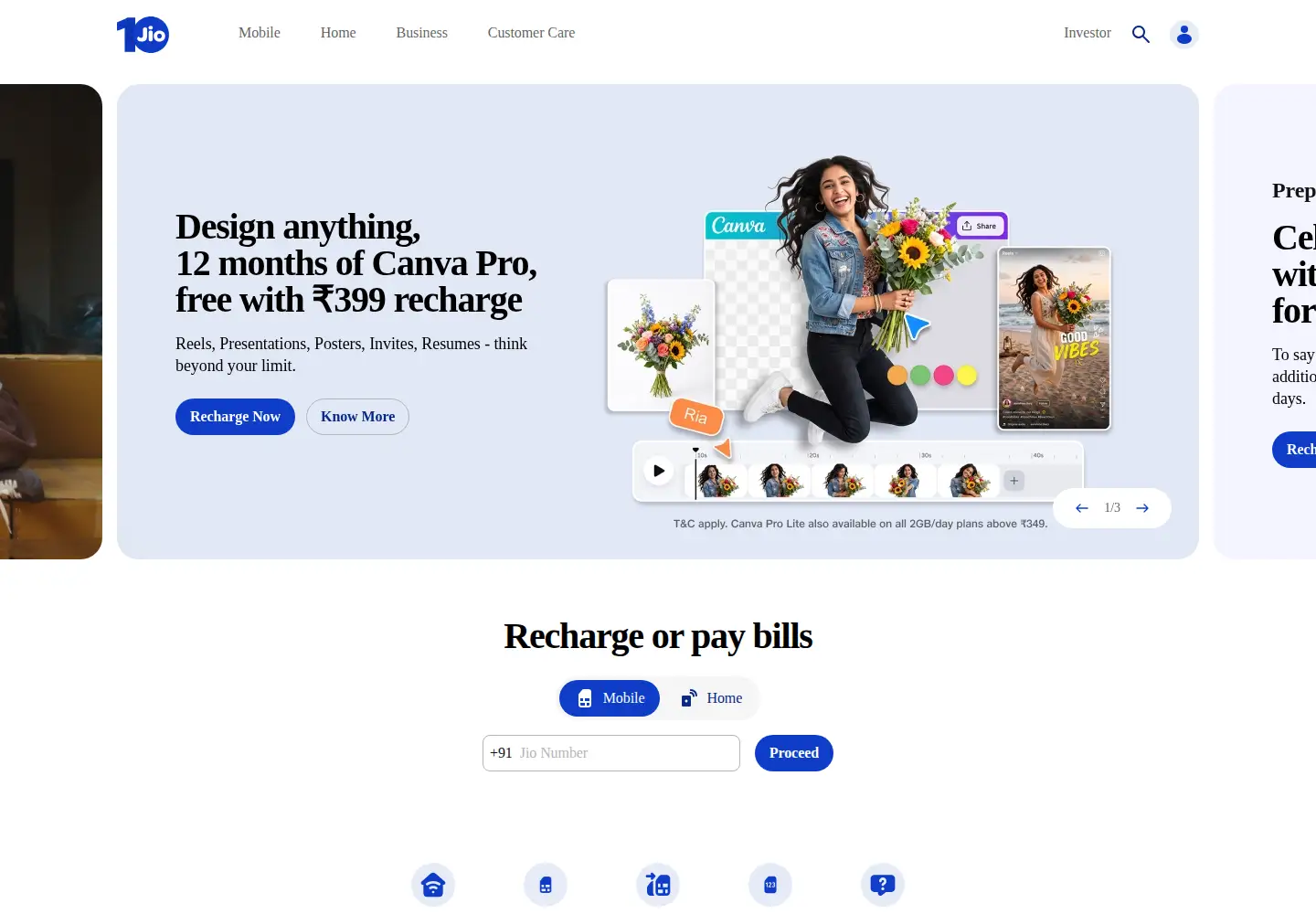 Screenshot of jio.com