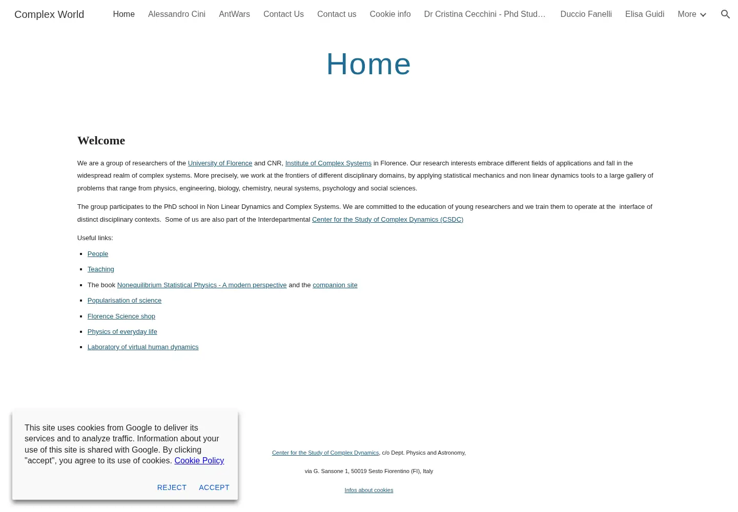 Screenshot of complexworld.net