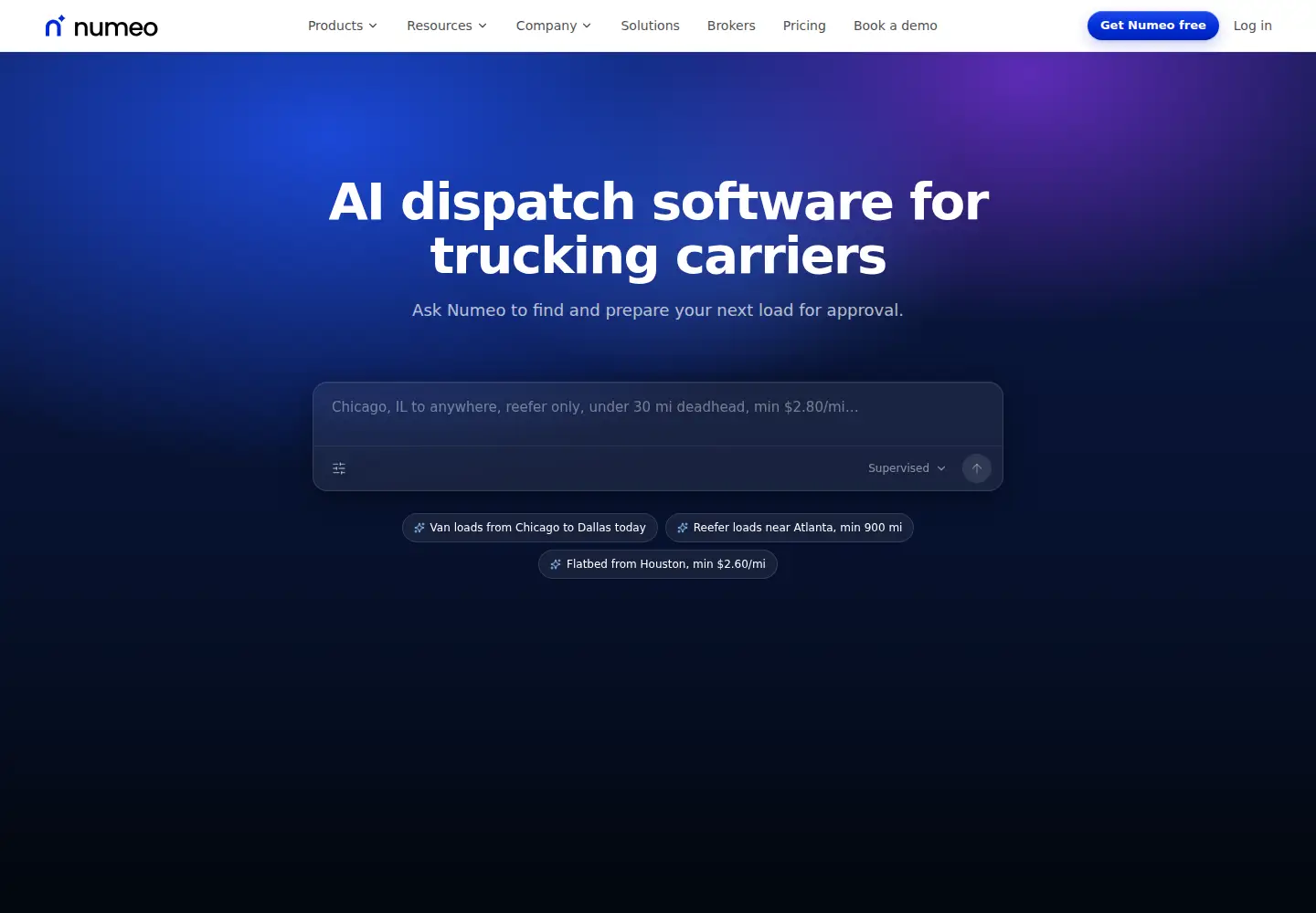 Screenshot of numeo.ai