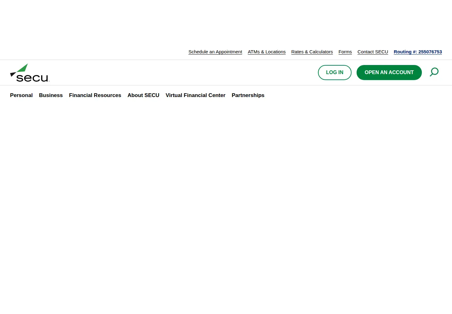 Captured homepage of secumd.org in the current scan