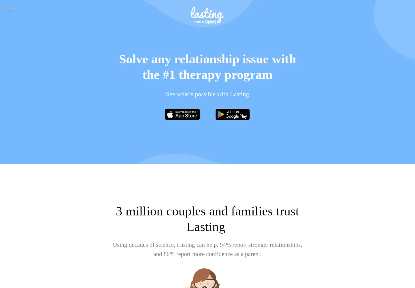 Captured homepage of getlasting.com in the current scan