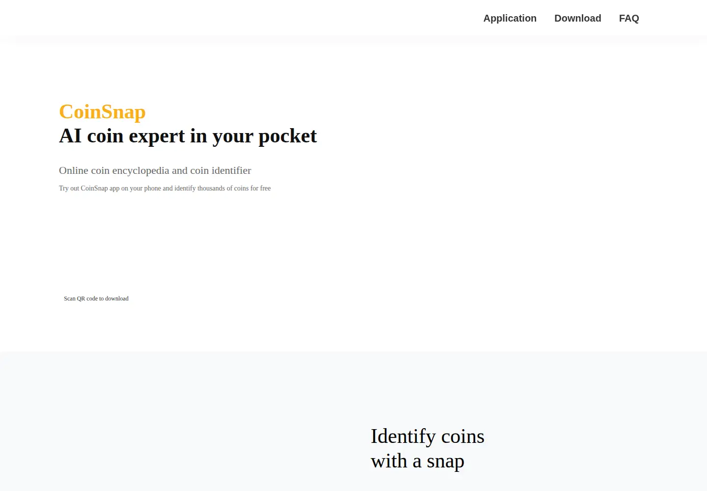 Screenshot of coinidentifierai.com