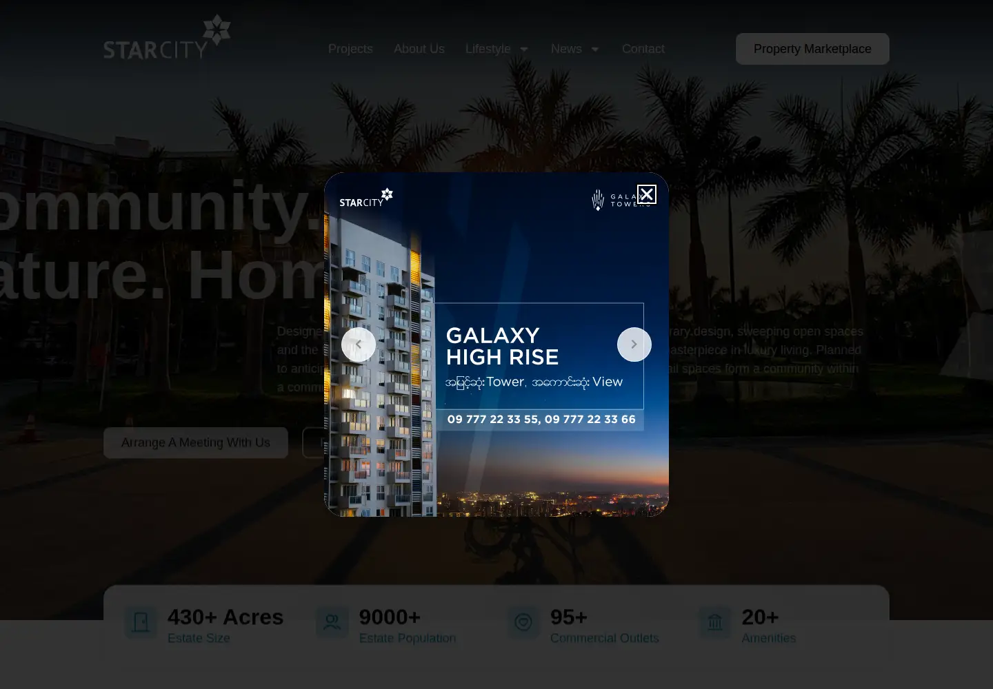 Screenshot of starcityyangon.com