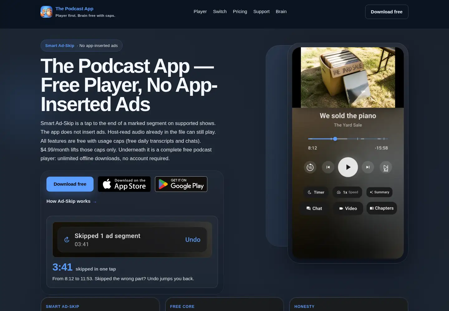Screenshot of thepodcastapp.dev