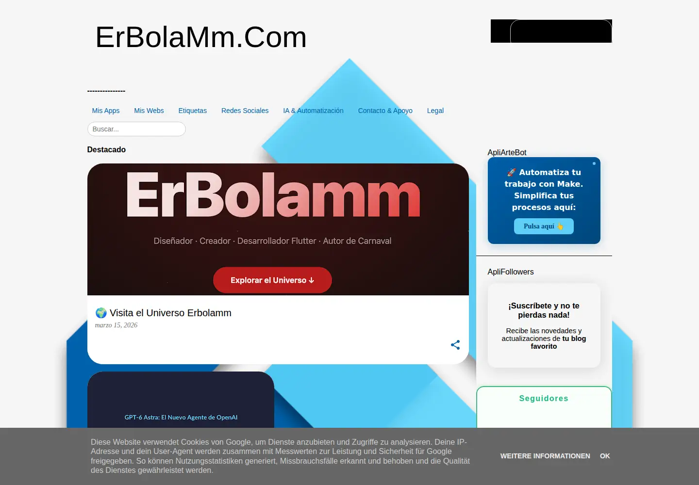Screenshot of erbolamm.com