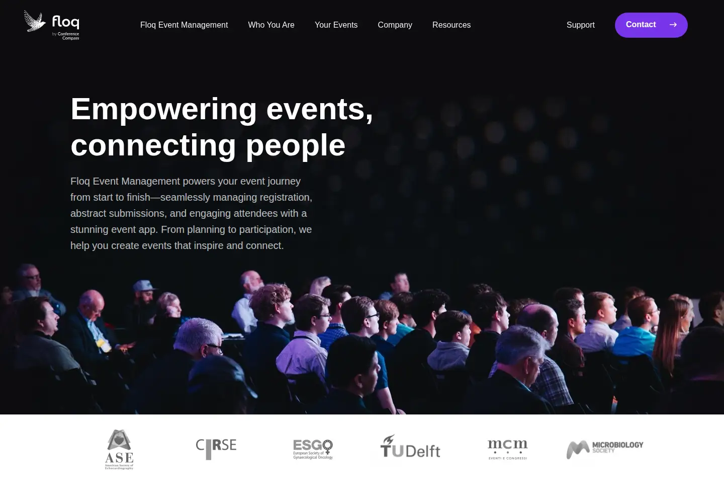 Captured homepage of conferencecompass.com in the current scan