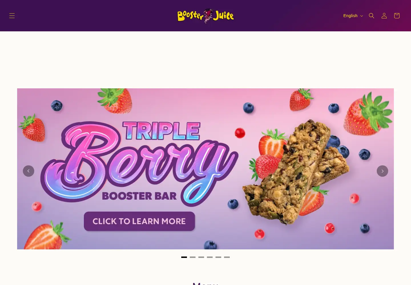 Screenshot of boosterjuice.com