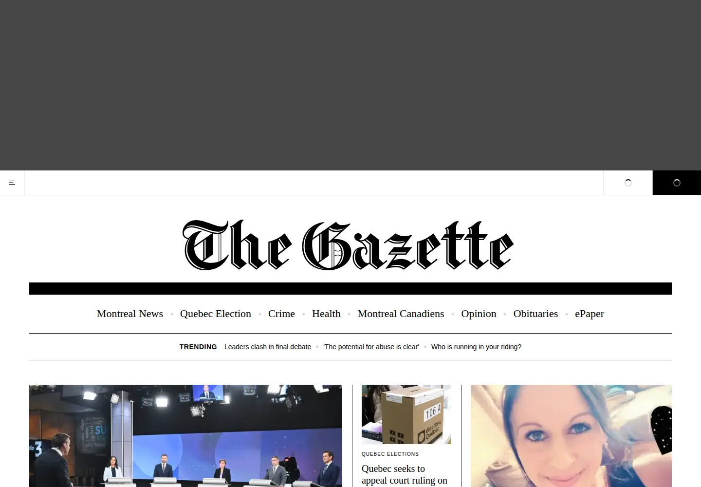 Screenshot of montrealgazette.com