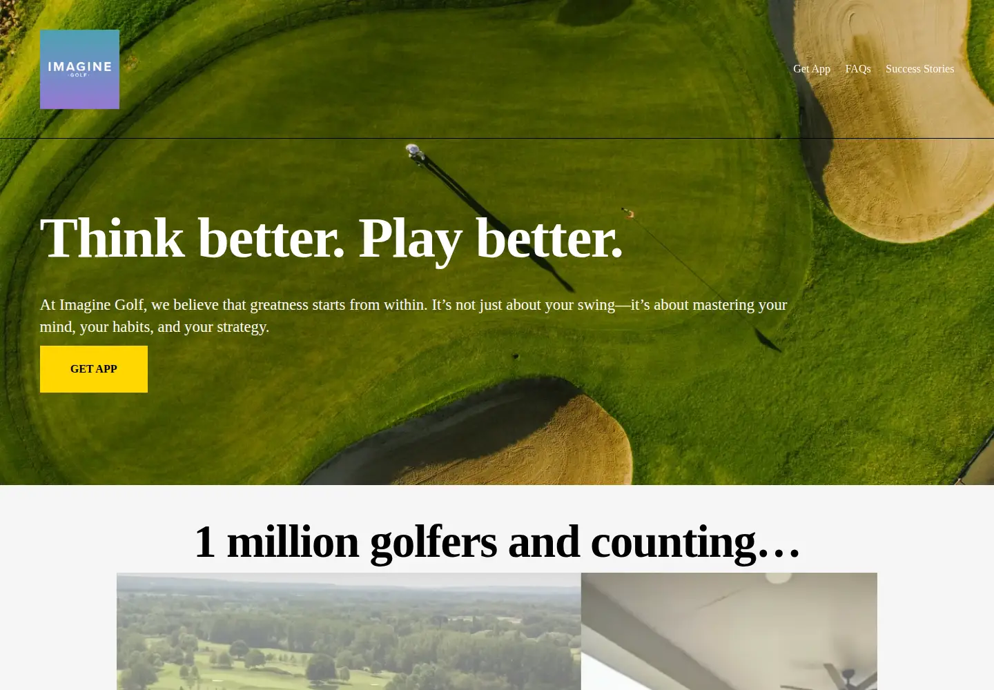 Screenshot of imaginegolf.com
