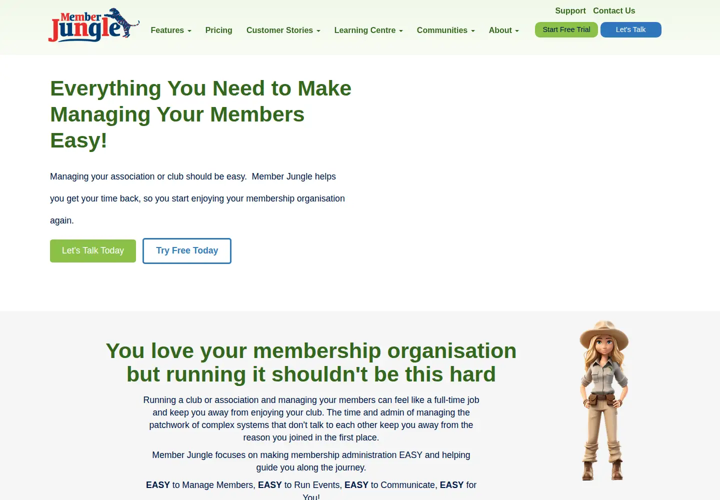 Screenshot of memberjungle.com