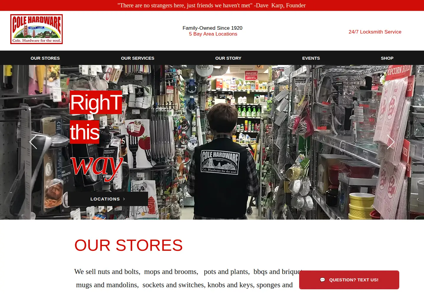 Screenshot of colehardware.com