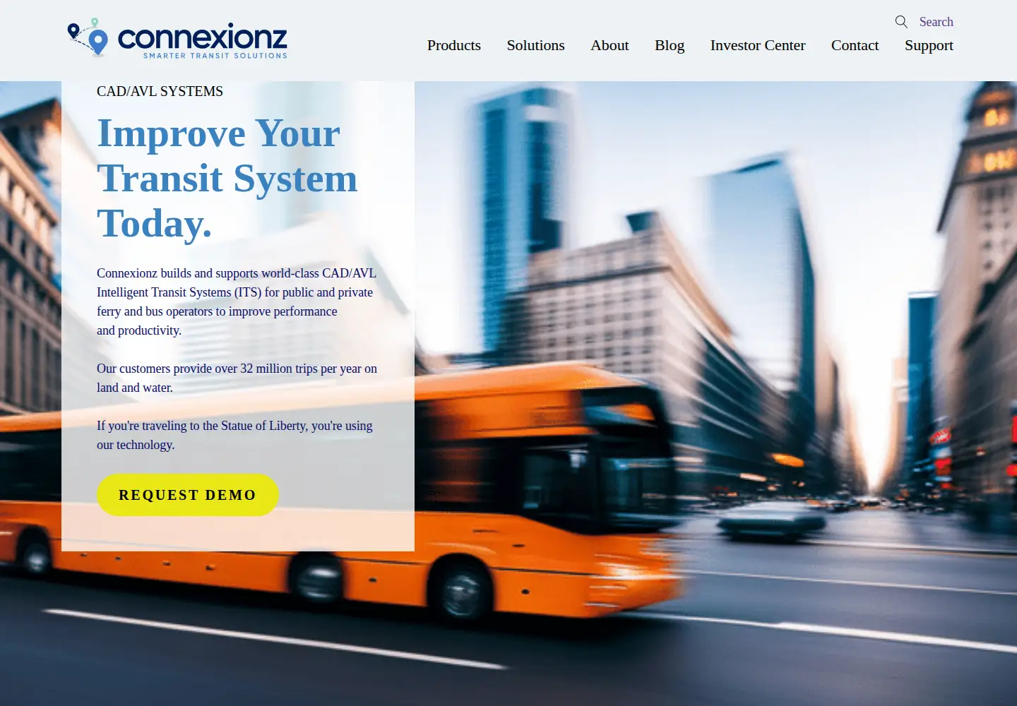 Screenshot of connexionz.com
