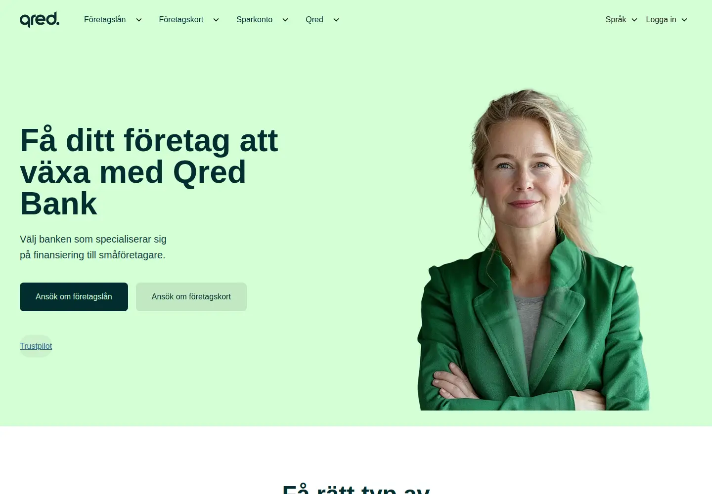 Screenshot of qred.se
