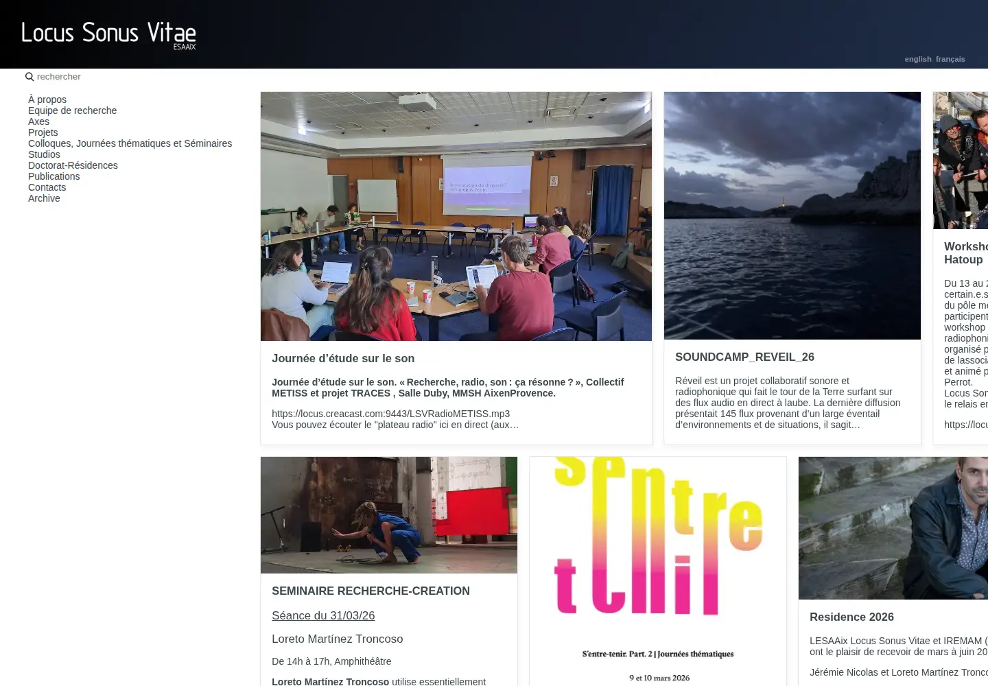 Screenshot of locusonus.org