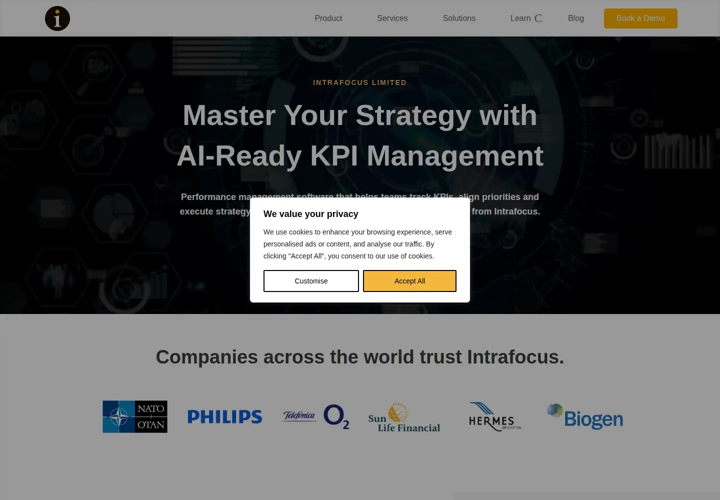 Screenshot of intrafocus.com