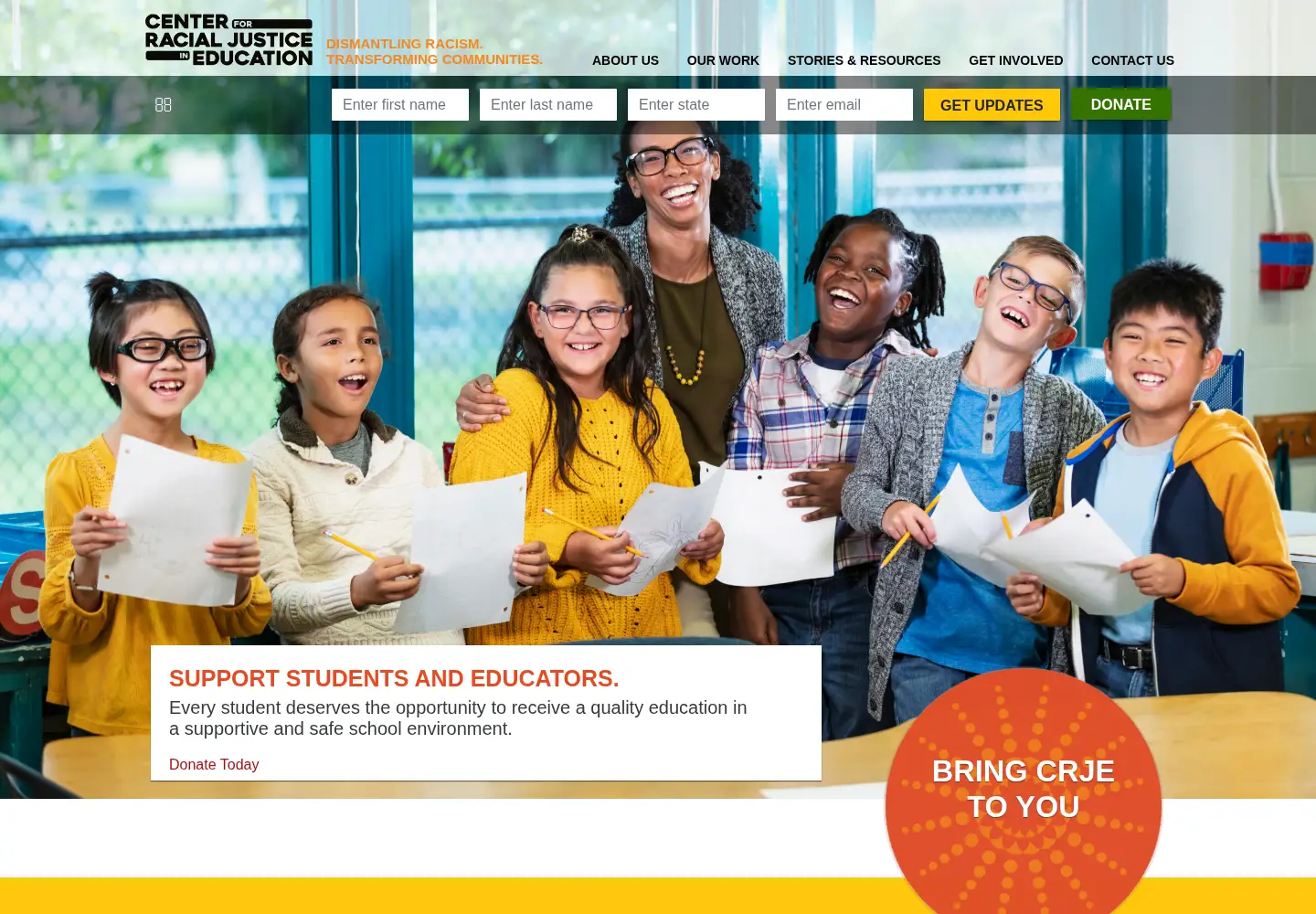 Screenshot of centerracialjustice.org