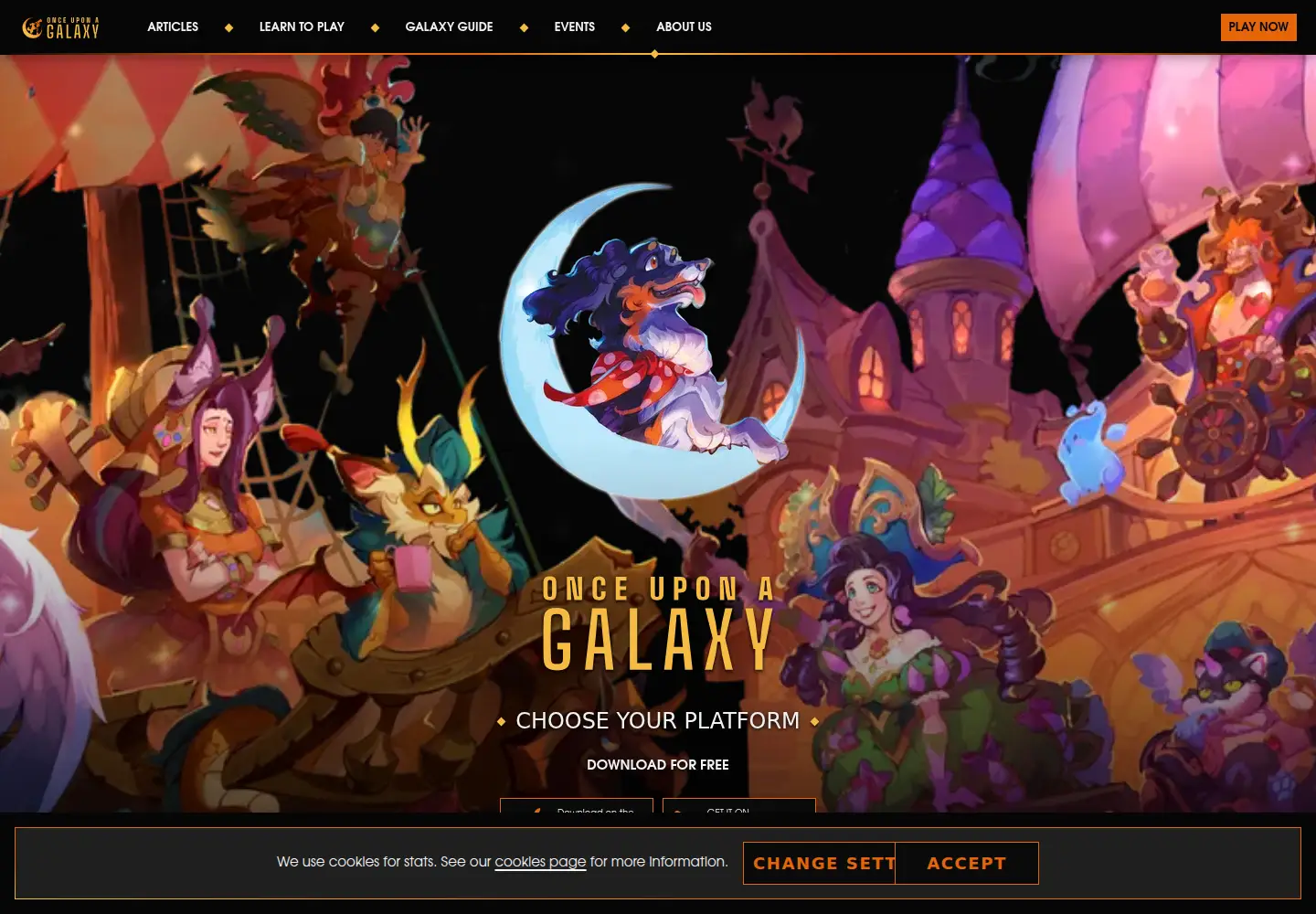 Captured homepage of galaxy.fun in the current scan