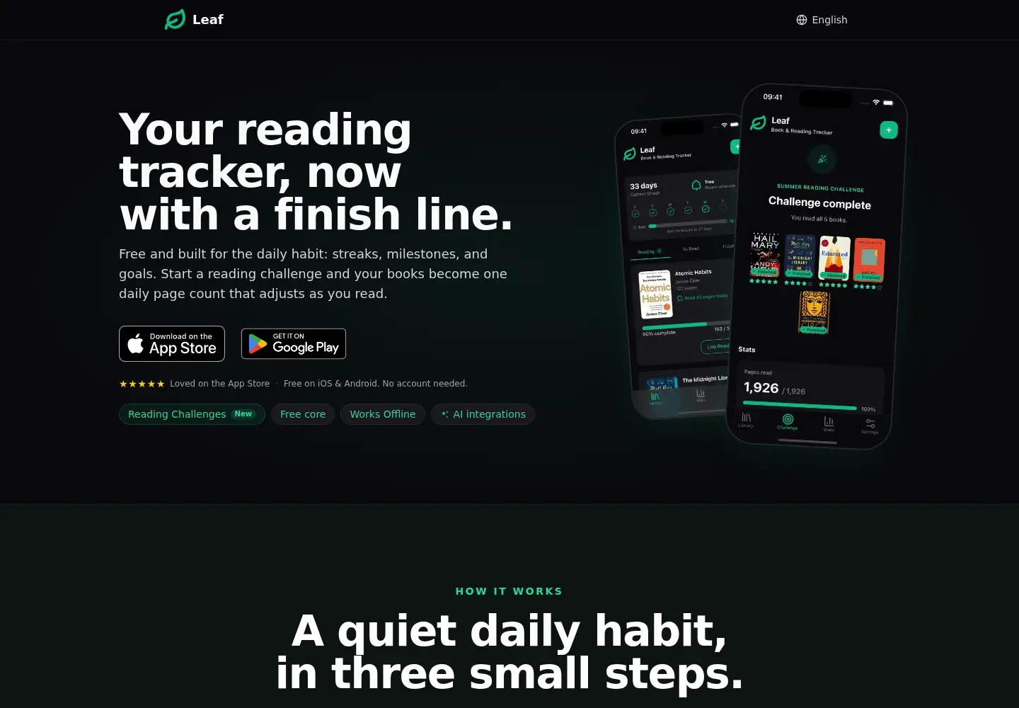 Screenshot of readwithleaf.app